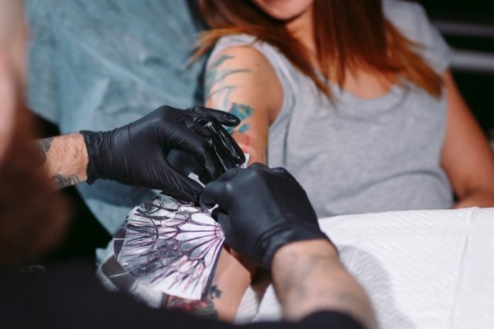 Watercolor style tattoo