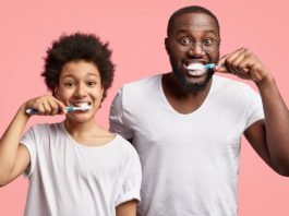 White stains on teeth