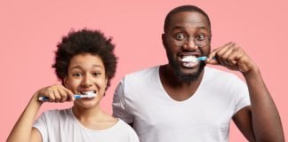 White stains on teeth